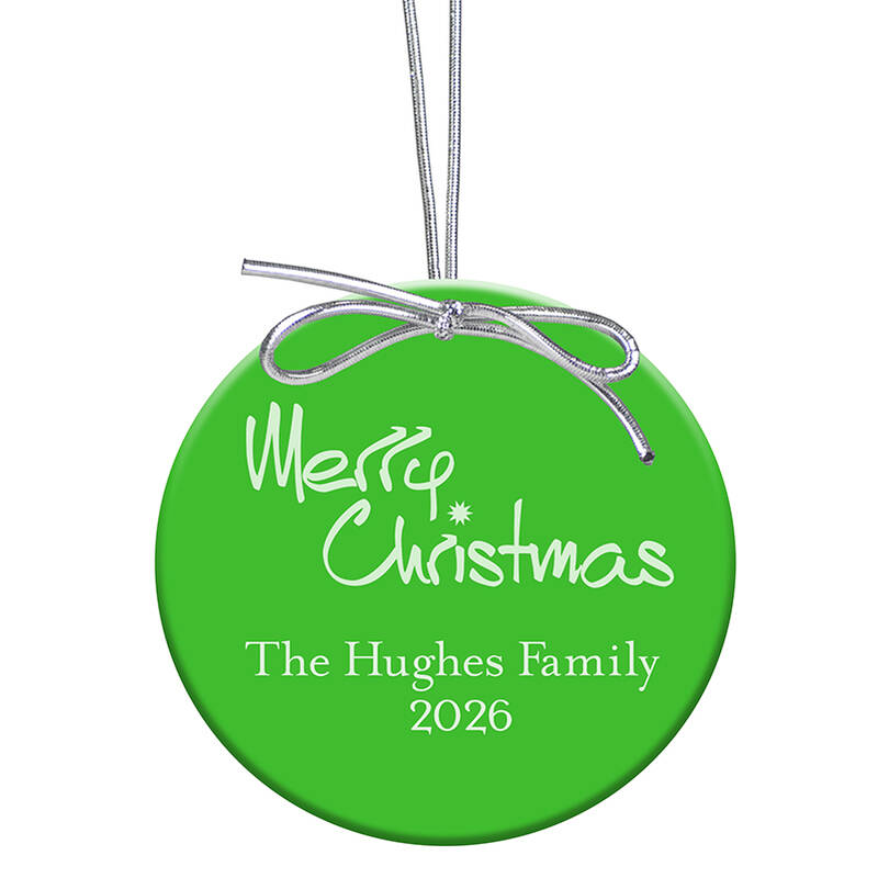 Merry Christmas Keepsake Ornament - Circle
