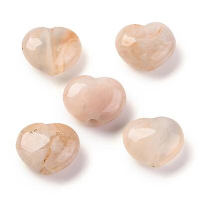 Natural Cherry Blossom Agate Beads