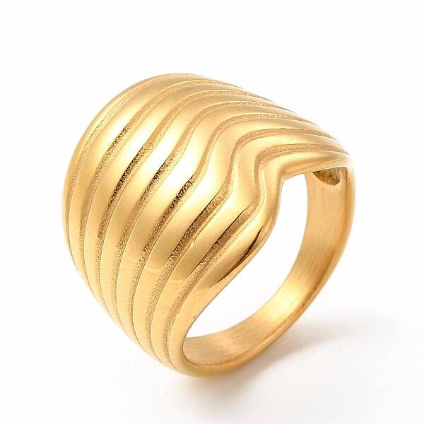 Ion Plating(IP) 304 Stainless Steel Finger Rings for Women Men