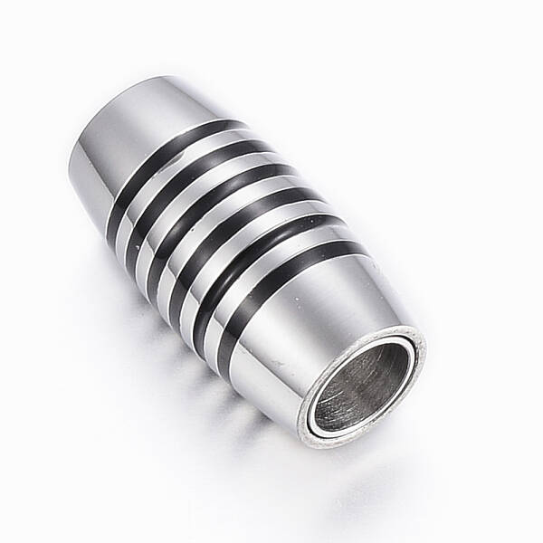 Smooth 304 Stainless Steel Magnetic Clasps with Glue-in Ends
