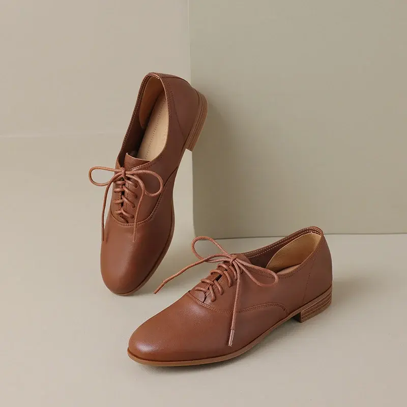 CHIKO Rodnesha Round Toe Block Heels Oxfords Shoes