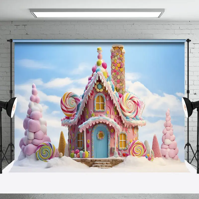 Aperturee Fairy Tale Candyland Snowy Field Winter Backdrop | Photography Photo Background | Best Photography Backdrop | Photo...