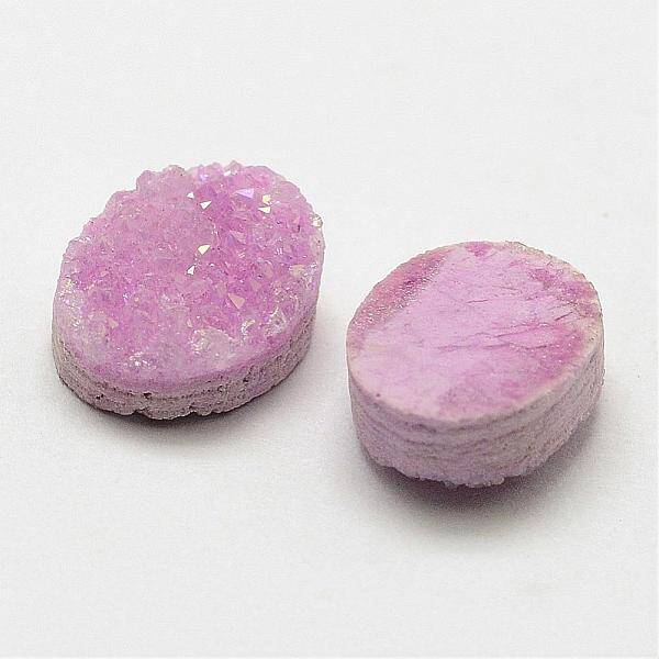 Electroplated Natural Druzy Crystal Cabochons
