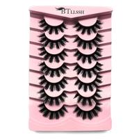 Fluffy False Eyelashes, 7 Pairs Natural Look Eyelash Extensions, Volumized False Eyelashes for Women and Girls Eye Makeup Enh...