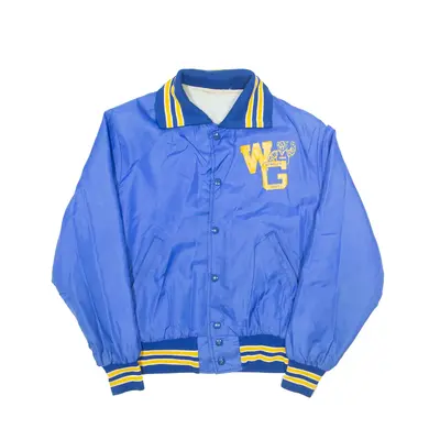 Waynesfield Tigers Bomber USA Jacket Blue Nylon 90s Mens S