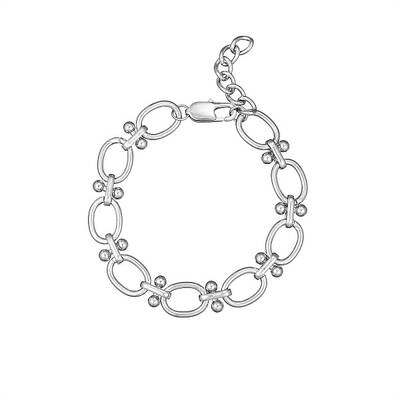 Non-Tarnish Stylish Unisex Stainless Steel Irregular Buckle Bracelet/Necklace