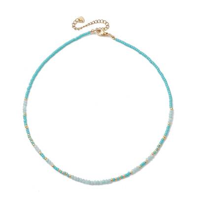 Bohemian Style Natural Amazonite Beaded Necklaces