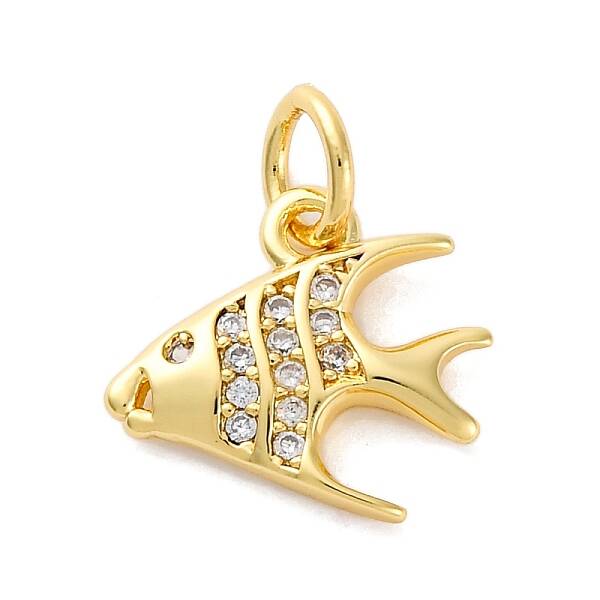 Brass Micro Pave Cubic Zirconia Pendants