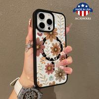 Premium Magnetic Case for iPhone11/12/13/14/15/16/promax Vintage flower y2k cased MagSafe Ready, Anti-Fall, Springtok and Ult...