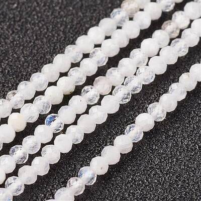 Natural Rainbow Moonstone Bead Strand