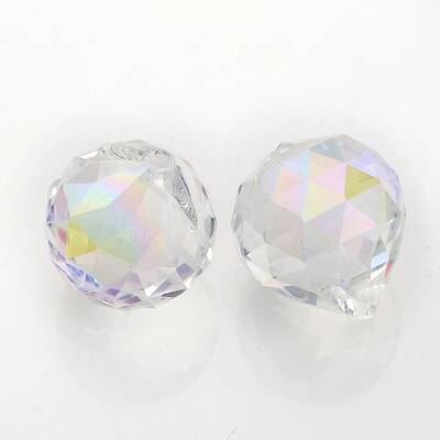 Faceted Round Glass Pendants