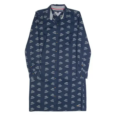 TOMMY HILFIGER Boats Womens Shirt Dress Blue Long Sleeve Knee Length XS