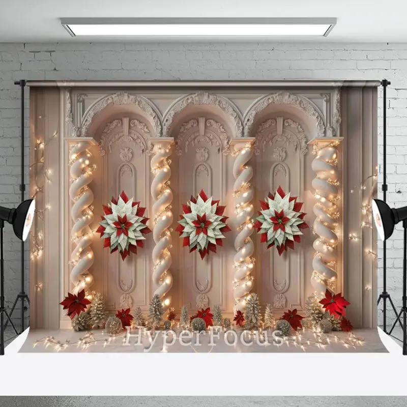 Luxury Retro Wall Wreath Light Christmas Backdrop - Aperturee