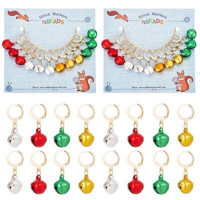 Aluminum Bell Charm Locking Stitch Markers