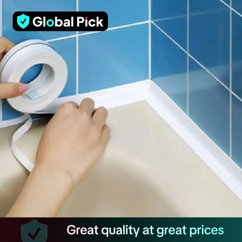 Waterproof Bathroom Sealing Strip, 1/2/3 Counts Self Adhesive Tape, Easily Install Wall Corner Line Sticker for Home Kitchen ...