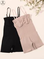 Women's Solid Racer Back Shapewear Bodysuit, Breathable Comfortable Shaper, Tummy Control Butt Lifter, Ladies Shapewear for D...