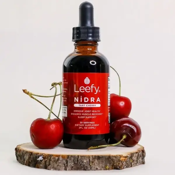 Leefy Organics Tart Cherry Nidra - Fast Absorbing, Anti-Inflammatory, Sleep Support, Pain Relief, Muscle Recovery, Joint & He...