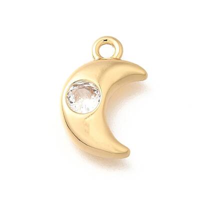 Brass Micro Pave Cubic Zirconia Charms