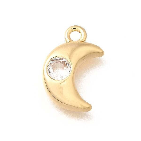 Brass Micro Pave Cubic Zirconia Charms