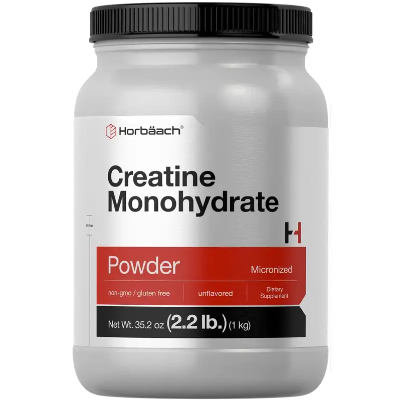 Horbäach Creatine Monohydrate Powder | 2.2lbs (35.2 oz) | Micronized and Unflavored | Vegetarian, Non-GMO, and Gluten Free S...