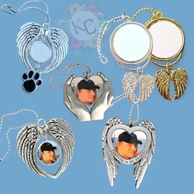 Photo Angel Wing Car Hanger | Includes Photos | Only comes with 1 item