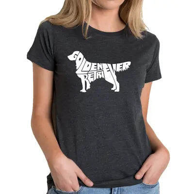 Golden Retriever - Women's Premium Blend Word Art T-Shirt - Turquoise - XX-Large