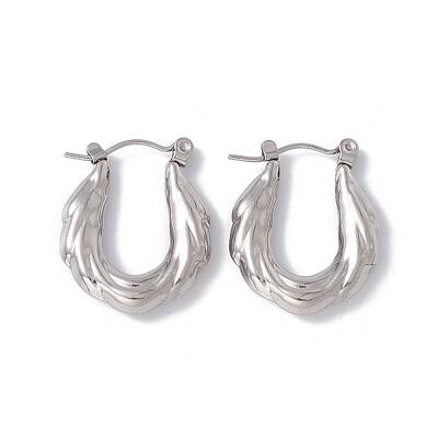 Non-Tarnish 304 Stainless Steel Thick Hoop Earrings for Women