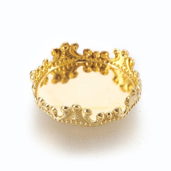 Brass Lace Edge Bezel Cups