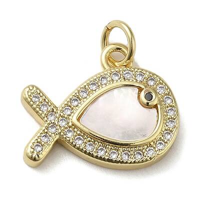 Brass Micro Pave Cubic Zirconia Pendants