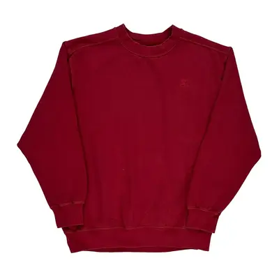 Starter Sweatshirt - Medium Red Cotton Blend | Size: medium