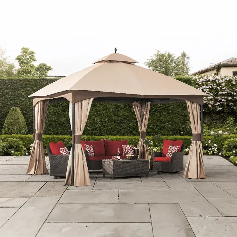 SUNJOY Sesame+Light Brown Replacement Canopy For Turnberry 10*12 Gazebo (10x12 FT) L-GZ933PCO-L Sold At Home Depot
