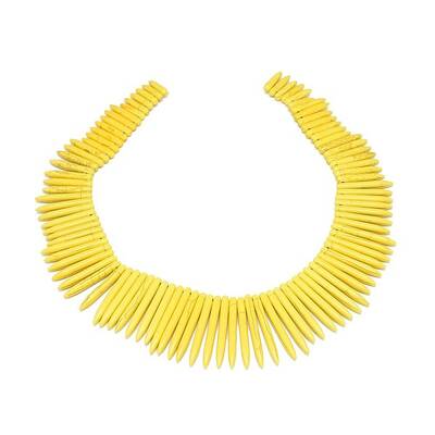 Synthetic Turquoise Graduated Spike Beads Strands