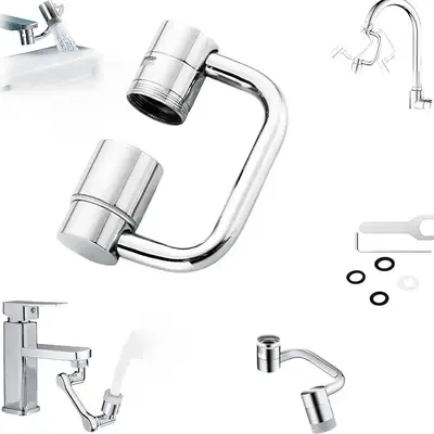 Rotatable Faucet Aerator Extension - for Effortless, All-Angle Control, Rotating Swivel Faucet Aerator Extender, Kitchen Bath...