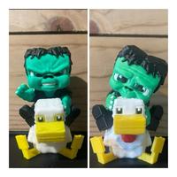 Mini Chicken Jockey Baby Zombie Minecraft Movie 3D Printed Figure Fan Art (3 inches, Stationary)