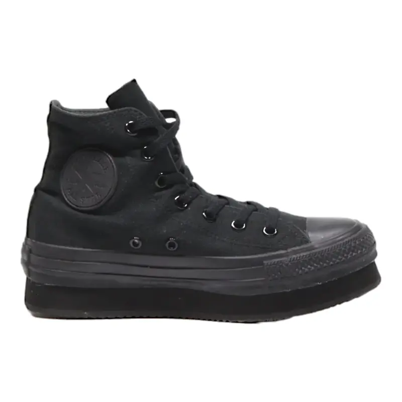 CONVERSE High Top Trainers Black Canvas Womens UK 3