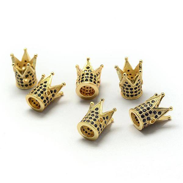 Rack Plating Brass Cubic Zirconia Beads