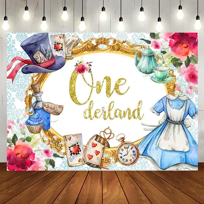 Aperturee Magical Fairy Theme Onederland Birthday Backdrop