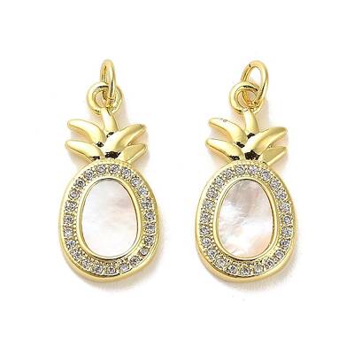 Brass Micro Pave Clear Cubic Zirconia Pendants