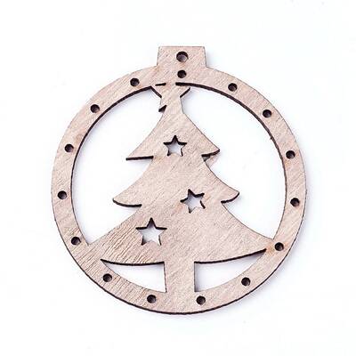 Undyed Wood Big Pendants