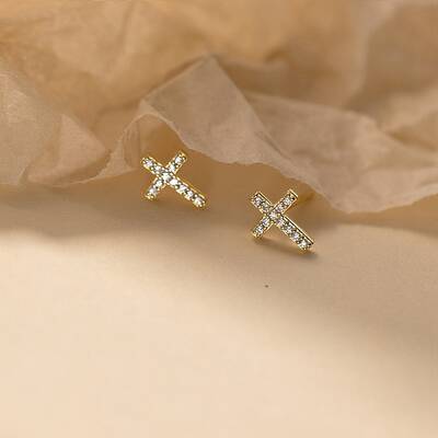925 Sterling Silver Clear Cubic Zirconia Stud Earrings