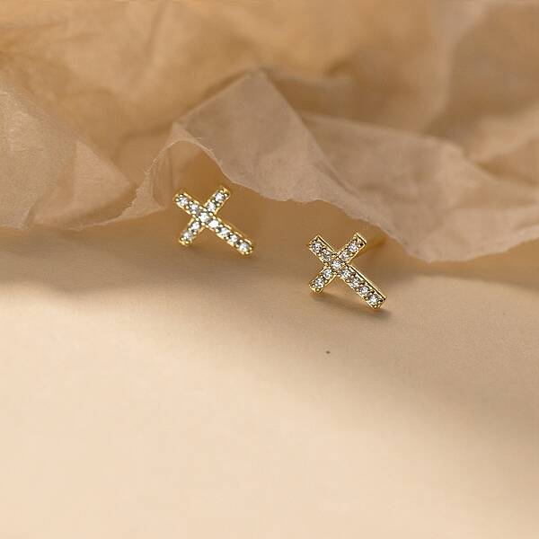 925 Sterling Silver Clear Cubic Zirconia Stud Earrings