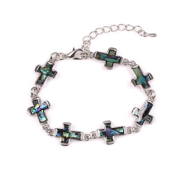 Natural Shell Link Chain Bracelet for Women