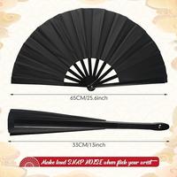 Chinese Folding Fan - Martial Arts Tai Chi Handheld Fan - Large Clap Fans for Line Dancing | Nylon Cloth Foldable Whimsical H...