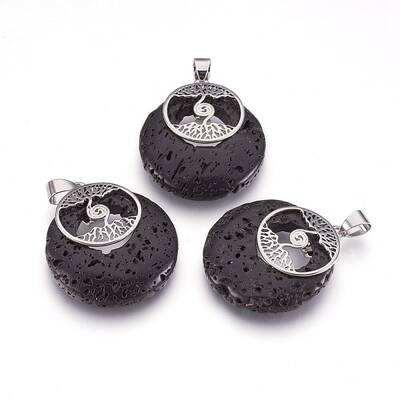 Natural Lava Rock Pendants