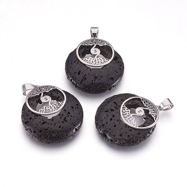 Natural Lava Rock Pendants