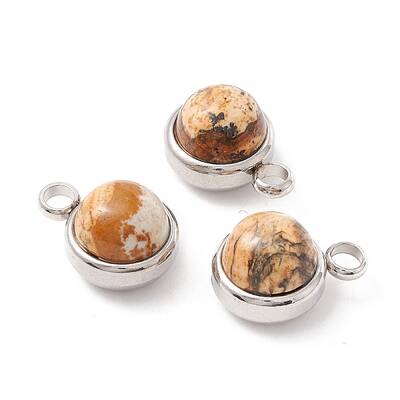 Natural Picture Jasper Charms