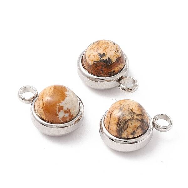 Natural Picture Jasper Charms