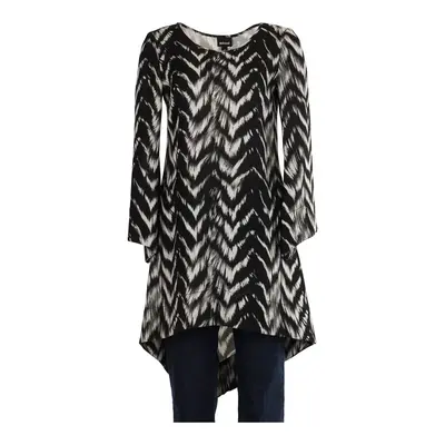 Just Cavalli Blouson Dress - Medium Black & White Polyester