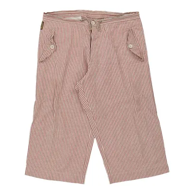 Armani Jeans Striped Trousers - 36W UK 18 Red Cotton Blend | Size: UK 18