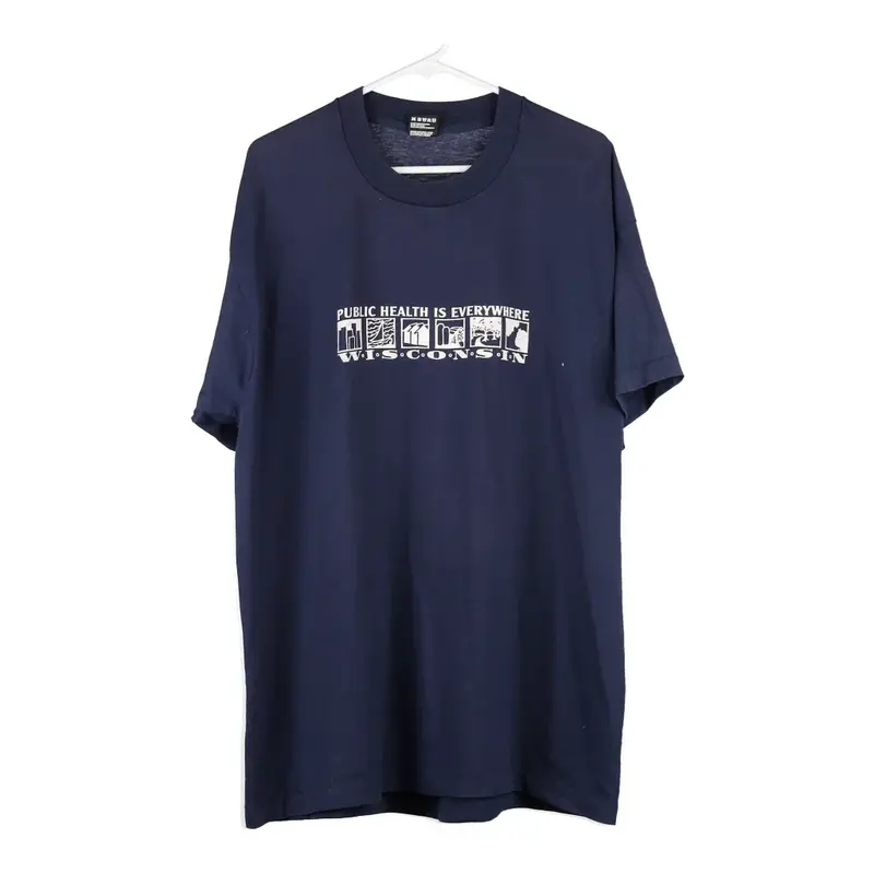 Fruit Of The Loom T-Shirt - 2XL Blue Cotton